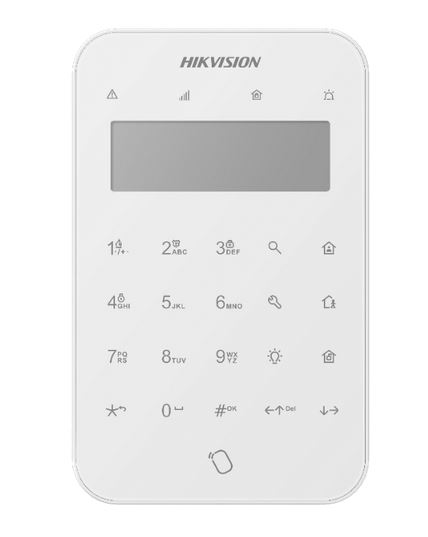 LCD és LED rádiós kezelő, AxPro, Hikvision DS-PK1-LT-WE